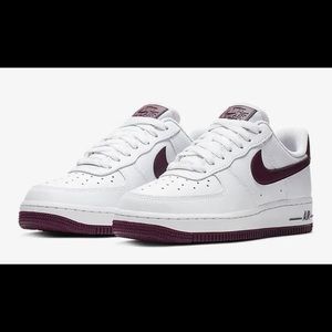 Nike Air Force 1 Low Patent White Bordeaux